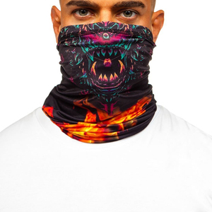 En gros, cache-cou multifonctionnel imprimé personnalisé, masque facial de pêche, cagoule tubulaire à motif crâne en tissu standard - Product Image 3