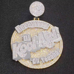 Pendentif couronne empilable en moissanite et diamant, plaqué or rose, avec strass en cristal, breloque de luxe à thème, unisexe, pour usage quotidien - Product Image 6