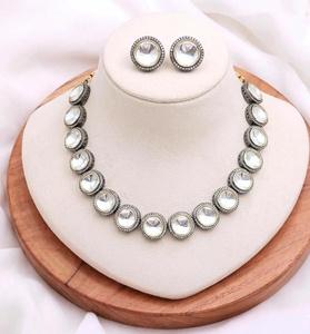 Polki Ruby Pink Choker <b>Necklace</b> Set Indian Bridal Jewelry Traditional Indian Wedding Engagement Party Wear <b>Statement</b> <b>Necklace</b> - Product Image 1