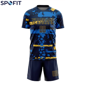 Conjunto de Uniforme de Fútbol Personalizado, Transpirable, de Secado Rápido, Jersey y Pantalones Cortos Sublimados, Kit de Equipo, Uniforme de Fútbol Personalizado Más Vendido - Product Image 1