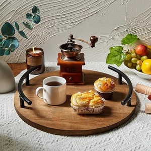 Multipurpose Acacia Wooden Platter for Serving Drinks Breakfast and Decorative Display - Product Image 1