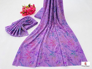 Soft Multicolor Foil Printed Velvet Fabric Premium Garments Dresses Kaftans Fashion Wear Home Textile OEM - Product Image 2