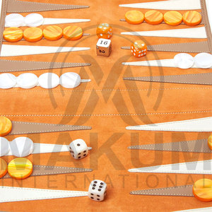 Juego de Backgammon Enrollable Estilo Viaje - Backgammon de Cuero PU - Juego de Mesa Clásico Plegable - Product Image 4