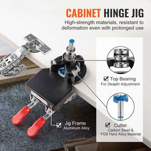 Punteruolo per Cerniere a Scomparsa da 35 mm con Doppia Morsetta di Fissaggio, Bloccaggio Preciso, in Lega di Alluminio, per Cerniere di Mobili e Armadi - Product Image 3