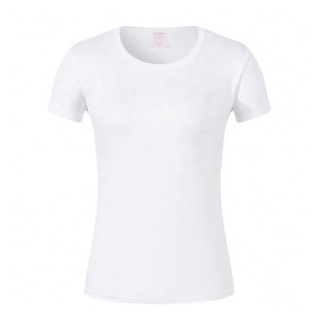 เสื้อยืดคอกลมแขนสั้นผ้าฝ้ายสีขาวสำหรับผู้หญิง ทรงเข้ารูป สวมใส่สบาย ระบายอากาศได้ดี เหมาะสำหรับฤดูใบไม้ผลิและฤดูร้อน - Product Image 2