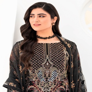 Salwar Kameez en organza brodé de haute qualité, style pakistanais, tenue de fête spéciale, costumes Sharara indiens pakistanais - Product Image 6