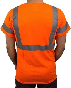 T-shirt réfléchissant haute visibilité pour homme, 260 grammes, vente en gros, vêtements de sécurité routière OEM avec réflecteur de sécurité - Product Image 5