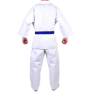 Cinturón Blanco y Azul de Jiu Jitsu de Alta Calidad, 100% Algodón, 380 g/m², Transpirable, Duradero, con Logotipo Bordado, Conjuntos de Kimono de Judo BJJ para Adultos - Product Image 5