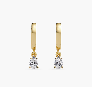 ต่างหูเพชรคุณภาพสูงเพาะเลี้ยงในห้องปฏิบัติการ VVS1 สี F ทรงเจียระไน ต่างหูแบบติดหูสำหรับผู้หญิง รับรองโดย IGI เหมาะสำหรับงานหมั้น งานเลี้ยง ของขวัญเครื่องประดับสุดหรู - Product Image 1