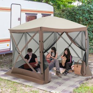 Gazebo Pop-up a 6 Lati con Pareti in Rete e Tenda Istantanea con Zanzariera - Product Image 1