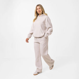 Conjunto Deportivo de Sudadera con Capucha y Pantalones Largos para Mujer, Estilo Casual de Invierno, Lavado Ácido, 100% Algodón, Cortavientos y Transpirable - Product Image 5