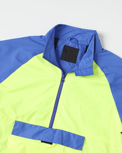 Chaqueta de Diseñador con Media Cremallera para Hombre, Chaqueta Negra de Color Sólido, Chaqueta Cortavientos Ligera - Product Image 6