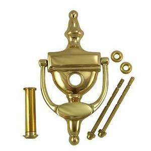 Battant de porte en laiton fini laiton avec fixation, battant de porte en laiton à monter sur porte, battant de porte en laiton sur mesure - Product Image 1