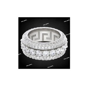 Anillo de Diamante Moissanite de Lujo a Precio Accesible, de Proveedor Indio, para Mujer, Joyería de Boda con Alta Dureza, Disponible para la Venta - Product Image 4