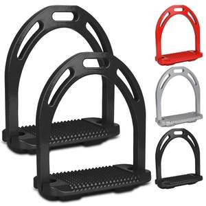 Étriers d'équitation Tuyau de selle Étrier de sécurité Acier inoxydable Protection d'équitation anglaise Selle Genou Cheville Soulagement de la douleur - Product Image 5