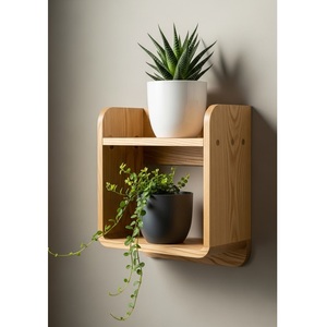 Étagère murale en bois pour économiser de l'espace, idéale pour les petits appartements, la chambre, la cuisine, la salle de bain, le salon, le bureau et l'organisation compacte de la maison - Product Image 3