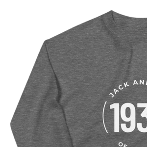 Sweat-shirt unisexe blanc à col rond gris avec motif brodé circulaire, pull en molleton à manches longues, vêtement décontracté et tendance - Product Image 4