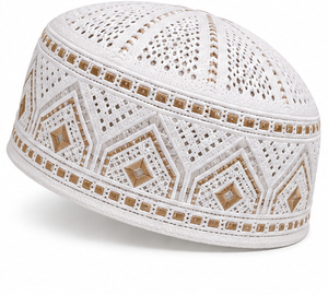 Chapeau de prière musulman bicolore pour hommes, respirant et confortable, Kufi islamique, vente en gros, couvre-chef religieux pour adultes musulmans - Product Image 1