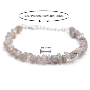 Pulsera Clásica Hecha a Mano con Circonita Natural, Plata de Ley 925, Gema Lisa, Joyería de Moda al por Mayor - Product Image 2