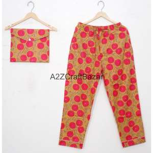 ชุดนอนผ้าฝ้ายแท้ 100% พิมพ์ลายดิจิทัล ลายดอกไม้หรูหรา ผ้าถักทำมือ ชุดลำลองสำหรับฤดูร้อน เหมาะสำหรับใส่ที่บ้าน โรงแรม หรือเป็นชุดเพื่อนเจ้าสาว - Product Image 2