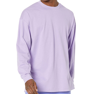 Camiseta de Manga Larga de Algodón con Estampado Personalizado, Camiseta Deportiva Lisa para Hombre, Corte Ajustado, Estilo Casual, Servicio OEM, Camisetas de Manga Larga para Hombre - Product Image 4