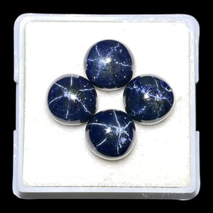 Saphir bleu naturel taille ronde cabochon 8mm, pierres précieuses en vrac, prix de gros pour la fabrication de bijoux - Product Image 1