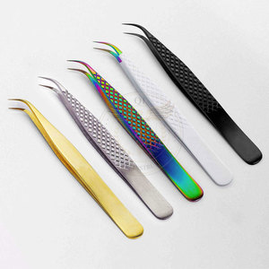 Juego de Pinzas Profesionales para Cejas de Acero Inoxidable con Punta Inclinada para Depilación de Cejas - Product Image 1