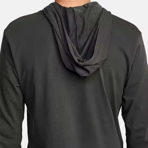 Sweat à capuche gris foncé délavé vintage léger pour homme, coupe ajustée, décontracté, avec lavage minéral personnalisé, vente en gros - Product Image 2