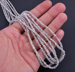 HARIOM CREATIONS - Cuentas de Diamantes Naturales en Bruto, Cuentas de Diamantes Blancos Facetados, Cuentas de Piedras Preciosas para Hacer Joyas y Collares - Product Image 1