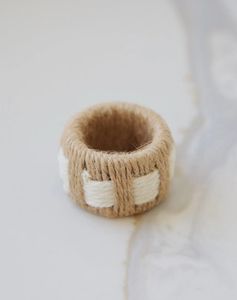 Handmade <b>Bamboo</b> Napkin Rings Square Shape 6Pcs Traditional <b>Table</b> Decoration Home Use - Product Image 3