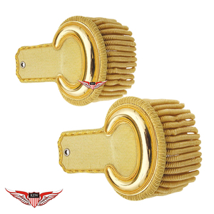 Epaulettes de Hombro Metálicas Doradas KEW con Flecos, Diseño Vintage de Lujo, Acabado Bordado Ecológico y Duradero - Product Image 1