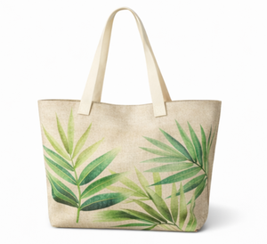 Sac de plage en toile de coton naturel personnalisé, grand format, écologique, avec poches et logo imprimé, vente en gros - Product Image 5