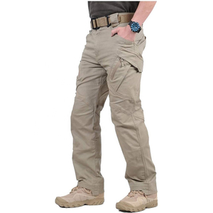 Pantalones Tácticos Cargo para Hombre con Múltiples Bolsillos, Transpirables, Color Oliva, para Senderismo, con Decoración de Botones, Estilo Plano - Product Image 6
