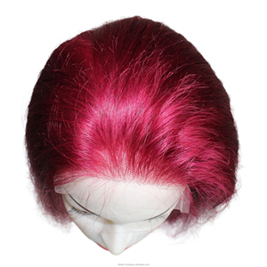 Impresionantes pelucas con frente de encaje, cabello rojo, color vibrante, línea de cabello natural, textura suave, minimización del desprendimiento, estilo atrevido perfecto. - Product Image 2