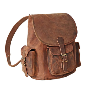 Handmade Brown <b>Leather</b> <b>Backpack</b> Women College Travel <b>Large</b> Rucksack Bag - Product Image 5