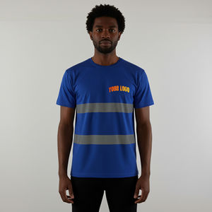 Camiseta de Trabajo de Alta Visibilidad para Hombre, Personalizada, Larga, Transpirable, 100% Poliéster, con Cinta Reflectante, ANSI Clase 2, Impermeable - Product Image 1