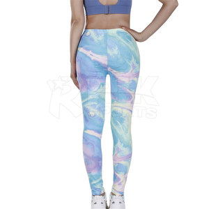 Leggings de yoga avec logo personnalisé imprimé, taille élastique, vente directe d'usine, vêtements de sport, service OEM. - Product Image 3