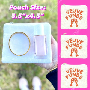 Handcrafted Beaded Cocktail Slogan <b>Zip</b> <b>Pouch</b> Bag Women Designer Champagne Bottle Embroidery Clutch Gift Supplier - Product Image 4