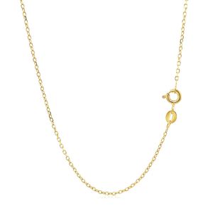 Collana Sottile in Oro Giallo 14k con Catena a Maglie Sfaccettate 1,3mm - Product Image 3