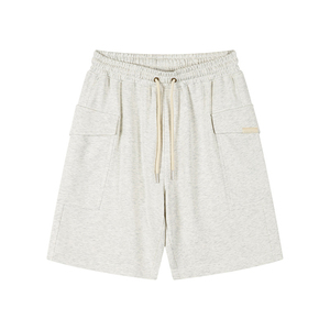 Pantalones Cortos Deportivos Casuales de Felpa 100% Algodón para Hombre, con Cordón Ajustable en la Cintura Elástica, Logotipo Personalizado, Venta al Por Mayor - Product Image 5