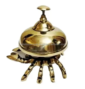 Vajilla de Latón Estilo Antiguo, Chapada en Oro, Acabado Pulido, Artesanía Metálica India Creativa, Tema Religioso, Decoración para el Hogar, Regalo - Product Image 3