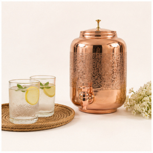 Oferta Especial: Jarra de Agua Personalizada con Grifo Antiderrames, Jarra de Agua Tradicional Ayurvédica de Cobre para Reforzar la Inmunidad y el Bienestar - Product Image 3