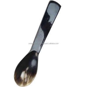 Cuillère en corne de luxe, design classique, manche court, capacité 10 ml, élégante, durable, ustensile de table unique, décoration intérieure indienne pour - Product Image 1