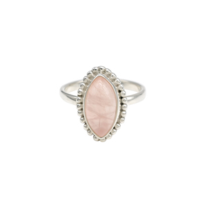 Natural 5x10mm Marquise Shape Rose <b>Quartz</b> Gemstone <b>Ring</b> in 925 Sterling Silver <b>Ring</b> Wholesale Silver Jewelry Supplier - Product Image 2