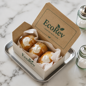Factory Wholesale Eco-Friendly Biodegradable Foldable EcoRev Brand <b>Cookie</b> <b>Box</b> Packaging UV Coating Customized Logo Bakery <b>Box</b> - Product Image 5