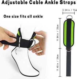 Adjustable Heavy Duty Ankle Straps with <b>Thick</b> Neoprene Padding and Durable D <b>Ring</b> for Glute Kickback Training - Product Image 5