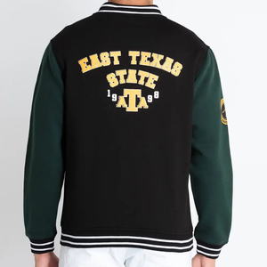 เสื้อแจ็คเก็ตเบสบอลแบบ Letterman สำหรับผู้ชาย ดีไซน์คลาสสิกสไตล์ Varsity พร้อมเนื้อผ้าสวมใส่สบาย เหมาะสำหรับใส่ลำลอง - Product Image 5