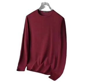 Camiseta básica ligera de manga larga para hombre, camisetas transpirables de algodón 100% con solapa para negocios y ropa de calle, estampado de Fitness - Product Image 5