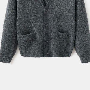 Customized Your Own Design Custom Embroidery Printed Winter Men <b>Cardigans</b> 100% Wool <b>Thick</b> 2025 New Arrival - Product Image 5