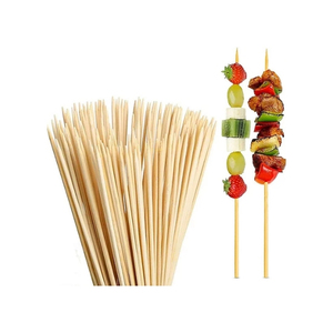 Brochetas de bambú de alta calidad, seguras, sin olor, ideales para acampar al aire libre, asar a la parrilla y práctica para tostar malvaviscos para niños. - Product Image 1